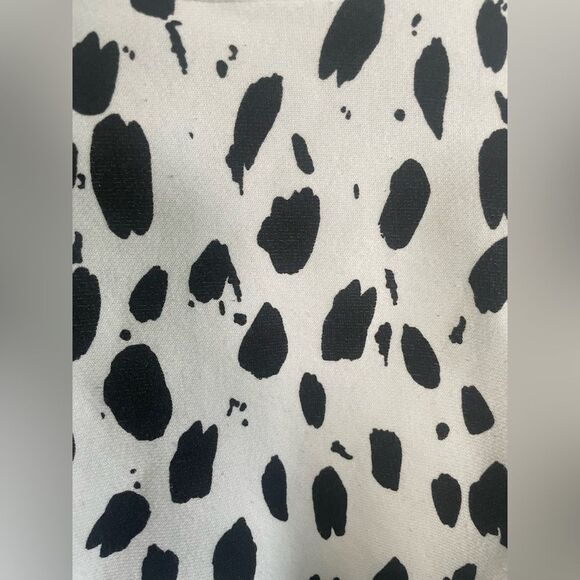 Champion Reverse Weave Dalmatian Black White Print Cropped Sweatshirt Small - Picture 7 of 7